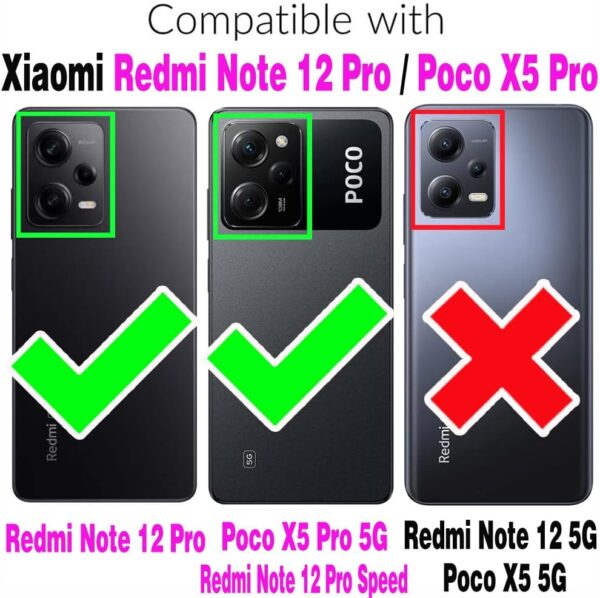 Asuwish Phone Case for Xiaomi Poco X5 ProRedmi Note 12 Pro 5G with Screen Protector and Crossbody Strap Bling Liquid Glitter Clear Slim Protective Cell Cover X5Pro 12Pro Speed Women Girls Purple - Image 5
