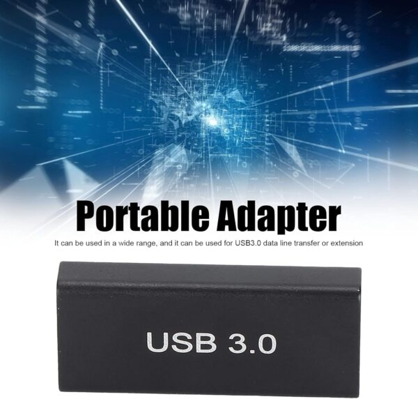 Transmission Converter, USB3.0 A Female to USB‑A Female Adapter Efficient Transmission Converter for USB3.0 Data Cable - Image 2