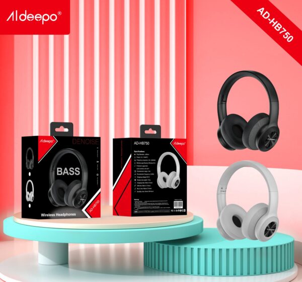 Aldeepo Bluetooth Headphone, Wireless With Mem Card Slot With Super Bass