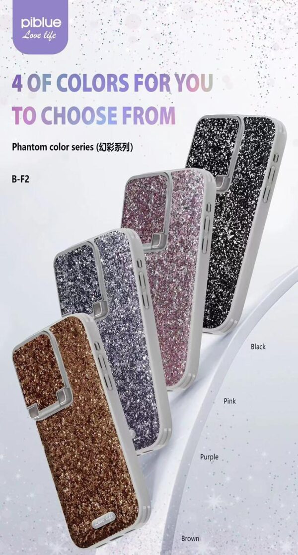 Asuwish Phone Case for Xiaomi Poco X5 ProRedmi Note 12 Pro 5G with Screen Protector and Crossbody Strap Bling Liquid Glitter Clear Slim Protective Cell Cover X5Pro 12Pro Speed Women Girls Purple - Image 3