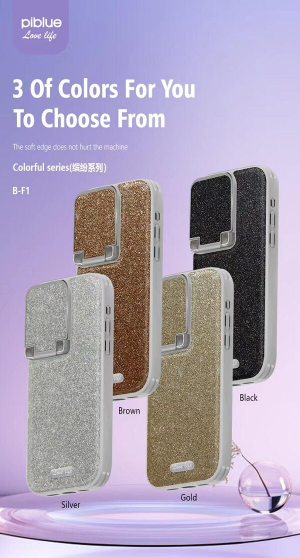 Asuwish Phone Case for Xiaomi Poco X5 ProRedmi Note 12 Pro 5G with Screen Protector and Crossbody Strap Bling Liquid Glitter Clear Slim Protective Cell Cover X5Pro 12Pro Speed Women Girls Purple - Image 4