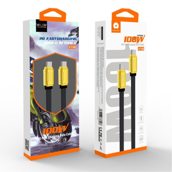 100W Black Braided Nylon USB-C / Type-C Cable - X198 (WUW)
