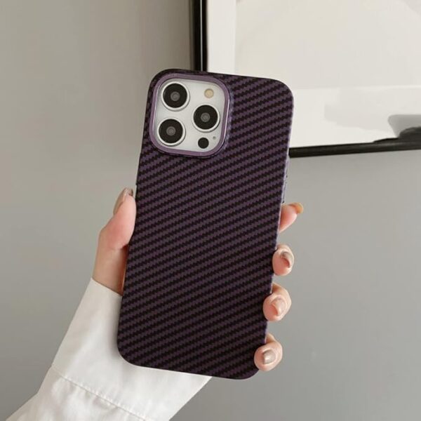 black Carbon Fiber Military Armor Case for iPhone 14 Plus 13 Pro Max 12 14Pro Blue Phone Cover Accessories