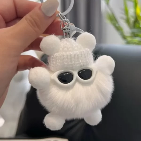 Cute Fluffy Plush Keychain Toys Soft Pom Pom Keychains Kawaii Fur Ball Plush Doll for Kids Bag Backpack Pendant Decor Key Chain - Image 2