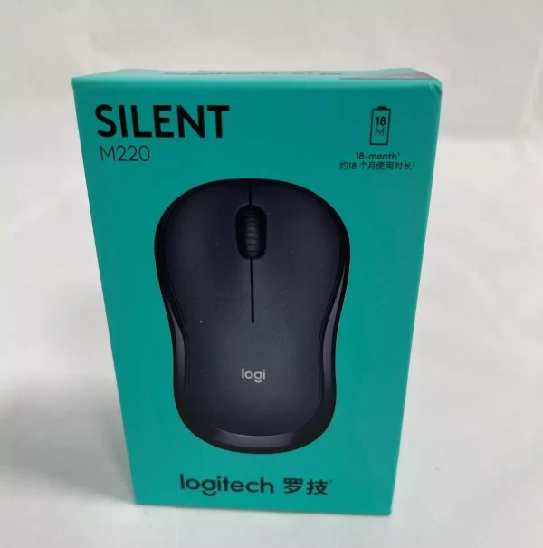 Logitech M220 Silent Wireless Mouse Black (910-004895) - NEW