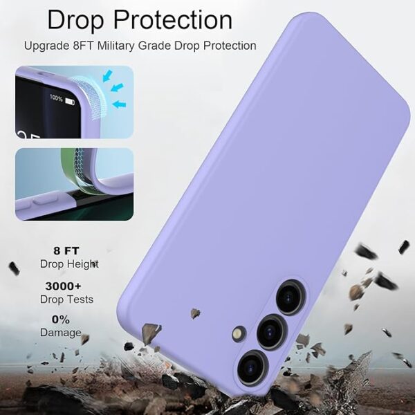 HAII Case for Samsung Galaxy A55 5G,Slim Liquid Silicone Cover with Scratch-Resistant Microfiber Lining Shockproof Soft Silicone Protective Case for Samsung Galaxy A55 5G (Purple) - Image 8