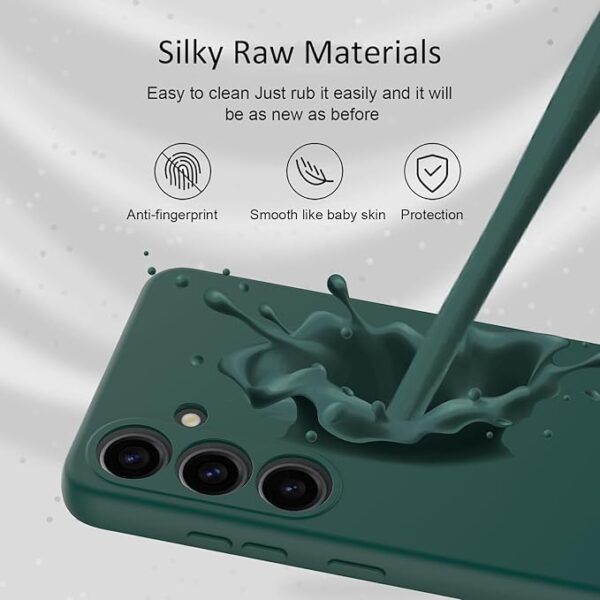HAII Case for Samsung Galaxy A55 5G,Slim Liquid Silicone Cover with Scratch-Resistant Microfiber Lining Shockproof Soft Silicone Protective Case for Samsung Galaxy A55 5G (Purple) - Image 3