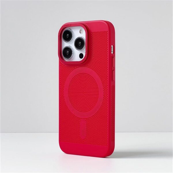 iPhone 15 14 Pro 11 13 12 Pro Max Heat Dissipation Cooling Magnetic Phone Case Grid Breathable Shockproof Slim Hard PC Cover,T7,for iPhone 13Pro - Image 2