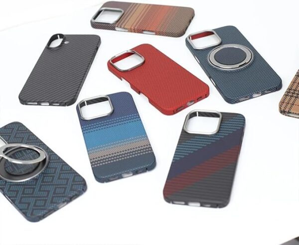 Carbon Fiber Mobile Phone Case Aramid Fiber Magnetic Cover for iPhone 16Promax 16Pro Protective Case Business 16plus - Image 2