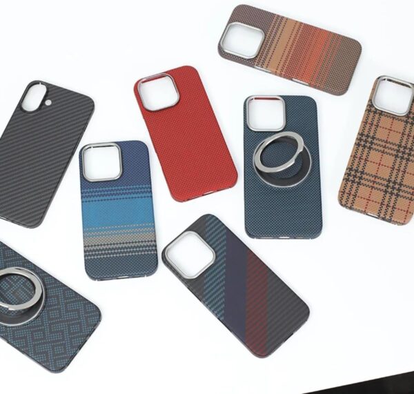 Carbon Fiber Mobile Phone Case Aramid Fiber Magnetic Cover for iPhone 16Promax 16Pro Protective Case Business 16plus