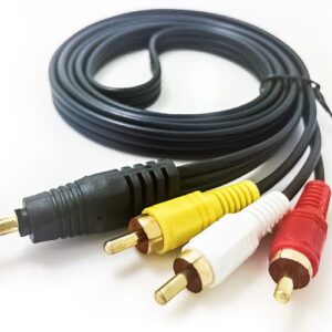 Black 3.5mm to 3 RCA Cable